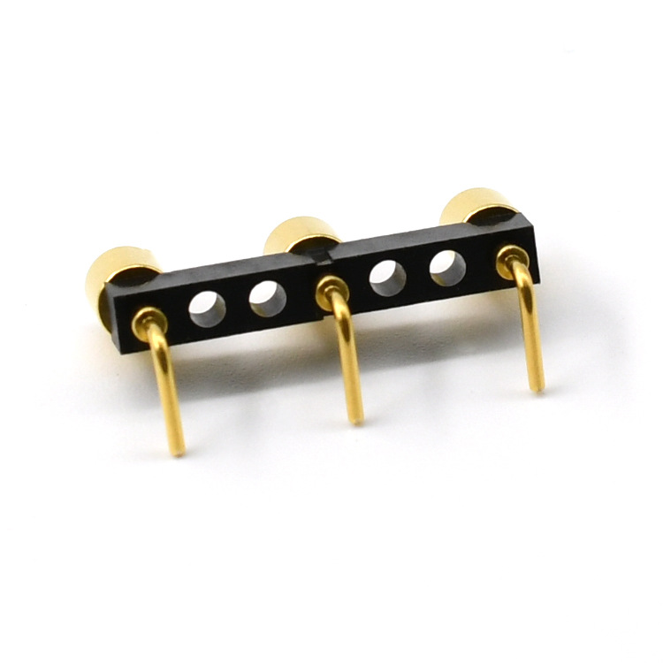 pogopin連接器天線(xiàn)頂針 折彎式公母座伸縮探針3pin導電彈簧針