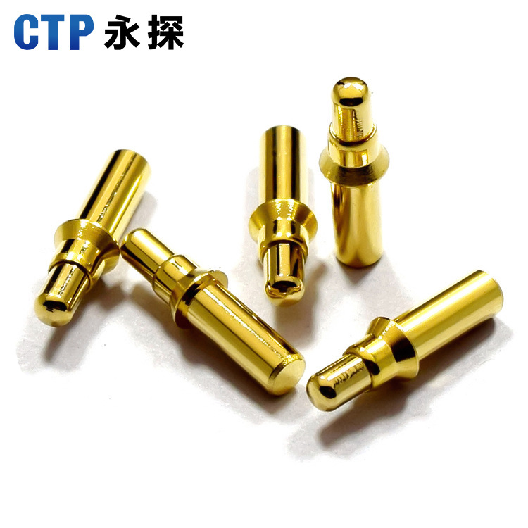廠(chǎng)家非標定 制鍍金黃銅觸針pogopin 彈簧針 大電流針頂針連接器
